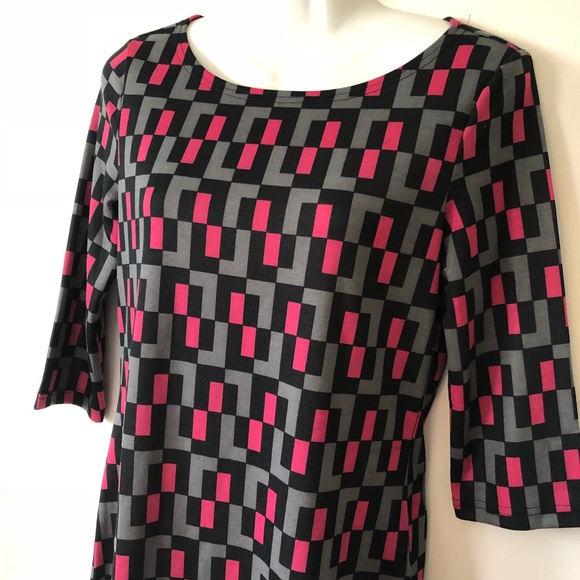 Boutique-Tracy Negoshian Marisa dress blocks print - Picture 4 of 7